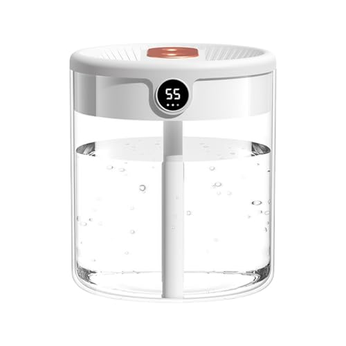 Luftbefeuchter für frische Luft - Tank mit 2 l Doppelspray, geräuscharmes Design mit digitaler Anzeige, leichter Schreibtisch-Diffusor und USB-Öl für große Räume, Lettzimmer von Generic