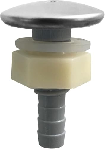 Düse aus Edelstahl / ABS für Blower de Spa – 36 mm Länge, 9 mm Durchmesser der Schraube – vollständige Installation mit Dichtung und Spannmutter von Generic