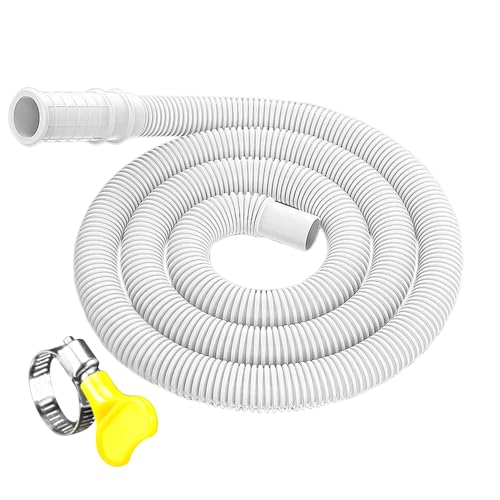 Luftentfeuchter-Ablaufschlauch - AC-Schlauch mit Klemme - Flexibler Schlauch für Wasserablauf, Kondenswasserentfernung, Kanalloses HVAC-Split-System für Waschmaschine von Generic