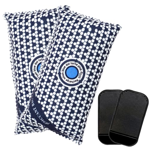 Luftentfeuchter Auto - 2×300g Entfeuchter-Kissen für beschlagene Autoscheiben - Wiederverwendbare Antibeschlag-Füllung, Anti-Rutsch-Pad, Dunkelgrau von Generic