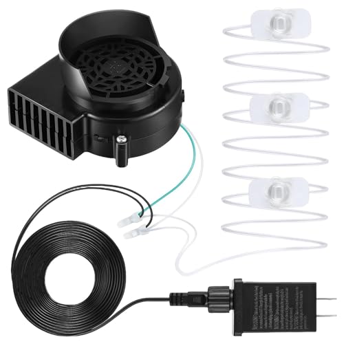 Luftgebläse für den Außenbereich – 12 V aufblasbarer Gebläsemotor, Ersatzventilator für aufblasbare Dekorationen | Ventilator mit LED-Lichterkette, aufblasbare Dekorationen von Generic