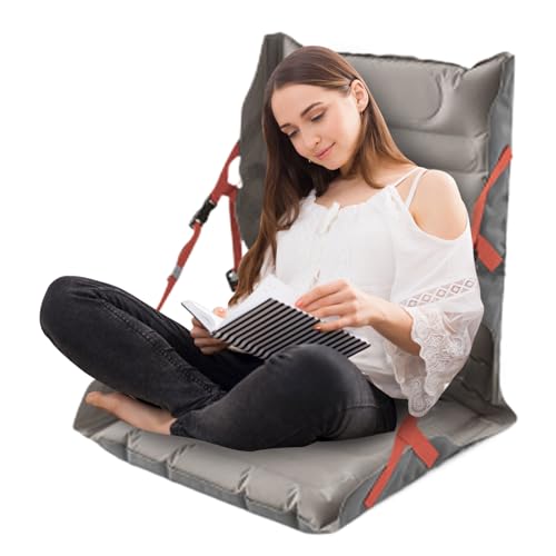 Luftkissen für Rückenlehne, leichter aufblasbarer Stuhl, zusammenklappbares Sitzpolster, rutschfestes Design, langlebige Sitzfläche, ergonomische Form, bequeme Unterstützung beim Gehen von Generic