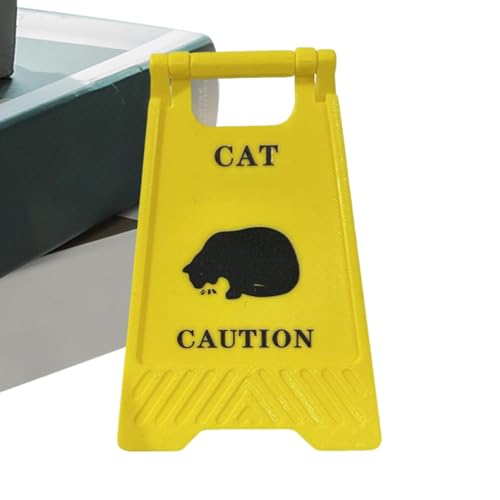 Lustige Schreibtisch-Schilder, lustige Schilder für den Schreibtisch, dekoratives Katzenschild, Katzen-Warnschild, Schreibtisch-Schild, Dekoration von Generic