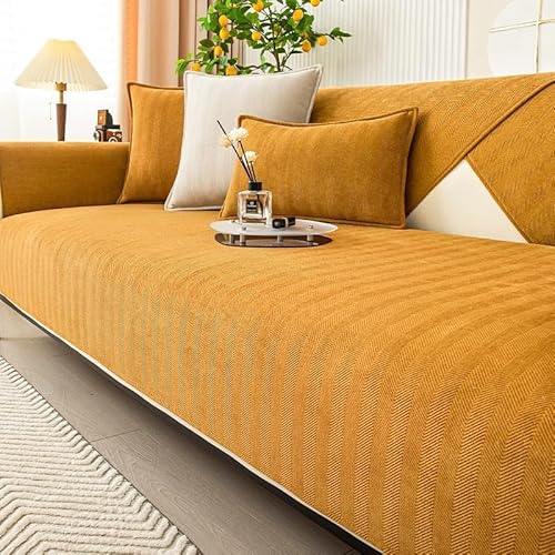 Lustiger Couchbezug, 2023 Lustiger Chenille-Stoff-möbelschutz-couchbezug, Handgewebter Rutschfester Sofabezug, Orange, 90 * 90 cm/35.4 * 35.4 in von Generic