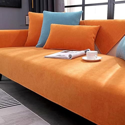 Lustiger Flauschiger Couchbezug, Chenille Bay Fensterkissen Sitz, Lustiger Warmer Großer Kissenschutz, Hundecouchschutz Für Haustierbesitzer, Orange, 90 * 210cm Lustiger Flauschiger Couchbezug, Chenille Bay Fensterkissen Sitz, Lustiger Warmer Großer Kissenschutz, Hundecouchschutz Für Haustierbesitzer, Orange, 90 * 210cm von Generic