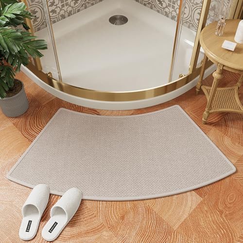 Luxuriöse Badematte aus Rutschfester, fusselfreier Mikrofaser, extra weich, maschinenwaschbar, wasserabsorbierend und schnelltrocknend.(Beige,45x100cm/17.7x39.4 in) von Generic
