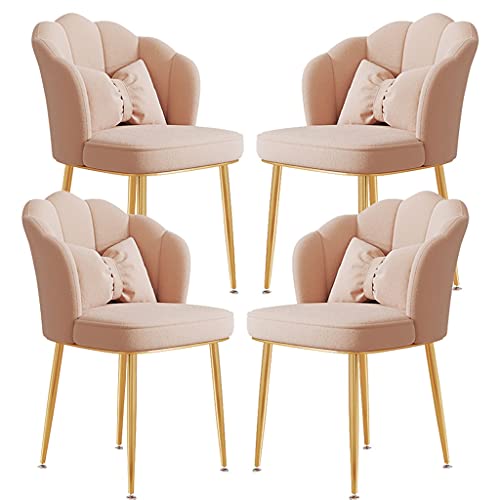 Luxus Samt Esszimmerstühle 4er Set mit Kohlenstoffstahl Beinen, rosa goldene Beine, ideal für Heimstudium oder Frisiertisch Luxus Samt Esszimmerstühle 4er Set mit Kohlenstoffstahl Beinen, rosa goldene Beine, ideal für Heimstudium oder Frisiertisch von Generic
