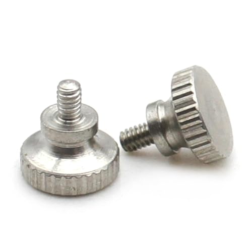 M2 M2.5 M3 ~ M12 5/2/1 Stück 304 Edelstahl Rändelschraube mit hoher Stufe Handgriffknopfschrauben Rändelschrauben Länge 3-35 mm(10mm,M6 X2PCS) von Generic