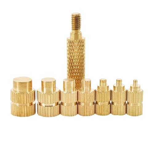 M2 M2.5 M3 M4 M5 M6 M8 Heizmessing-Einsatzmutter Doppelt gekräuselte Rändelmutter Gewindeeinsätze for 3D-Drucker Heißschmelzmuttern Lötspitzen(Soldering,M5xL6xOD7 (30pcs)) von Generic