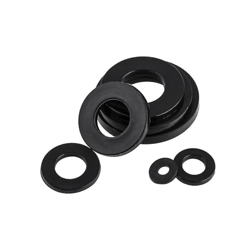 M2 M2.5 M3 M4 M5 M6 M8 M10 M12 M14 M16 M18 M20 Schwarze Nylon-Unterlegscheibe Kunststoff-Isolierungsabstandshalter(M6x18x1.5-30pcs) von Generic