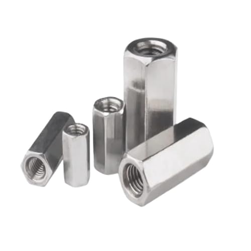 M8 304 Edelstahl Hexagon Hex Verlängern Lange Stange Kupplung Mutter Stecker Joint Rohr(M8x13x30-2PCS) von Generic