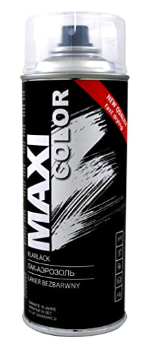 MAXI-SPECIAL Sprühlack KlarLack Lackspray Klar Farblos glänzend Schnelltrocknend 400 ml (TRANSPARENT GLANZ MX0005) von Generic