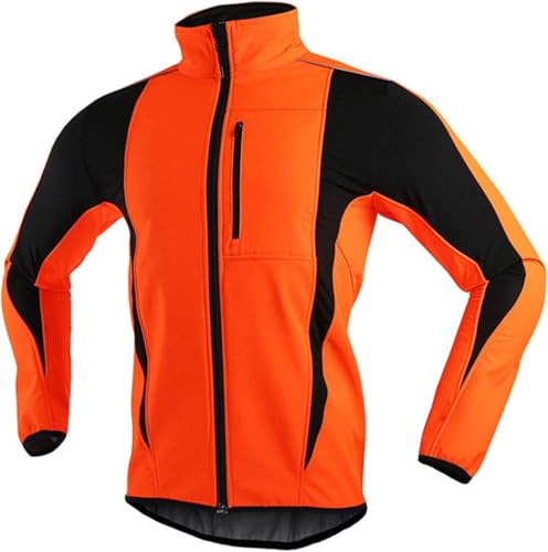 MES Cyclig Jacket Autum Ad Witer Cyclig Top Wasserdicht Widproof Reflektierende Softshell-Jacke Atmungsaktives Thermofleece Liig Bike-Oberbekleidung, Orange, M MES Cyclig Jacket Autum Ad Witer Cyclig Top Wasserdicht Widproof Reflektierende Softshell-Jacke Atmungsaktives Thermofleece Liig Bike-Oberbekleidung, Orange, M von Generic
