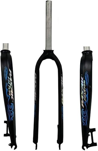 MTB Frosted Rigid Forks, Ultraleichte Aluminiumlegierung 26/29ih Gabel Fahrradzubehör Zur Unterstützung Der Hydraulischen Scheibenbremse, Blue, 27.5 inch von Generic