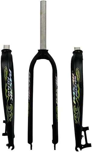 MTB Frosted Rigid Forks, Ultraleichte Aluminiumlegierung 26/29ih Gabel Fahrradzubehör Zur Unterstützung Der Hydraulischen Scheibenbremse, Green, 27.5 inch von Generic