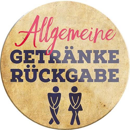 Magnet ''Allgemeine Getränkerückgabe'' 8x8cm Kühlschrankmagnet Lustige Sprüche Feier Vintage Retro Geburtstag Deko Party Überraschung Fan Zuhause WC Open Closed Badezimmer von Generic