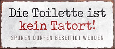 Magnet ''Die Toilette ist kein Tatort'' 9,3x4cm Geschenk Lustige Sprüche Feier Vintage Retro Geburtstag Deko Party Überraschung Fan Zuhause WC Open Closed Badezimmer von Generic