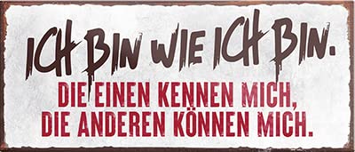 Magnet ''Ich Bin wie ich Bin'' 9,3x4cm Geschenk Lustige Sprüche Feier Vintage Retro Geburtstag Deko Party Überraschung Fan Sarkasmus Ironie Funny Schwarzer Humor von Generic