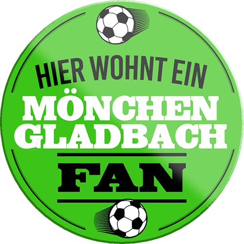 Magnet ''Mönchengladbach Fan'' 8x8cm Kühlschrankmagnet Lustige Sprüche Feier Vintage Retro Geburtstag Deko Party Überraschung Fan Fußball Mannschaft Verein Bolzen von Generic