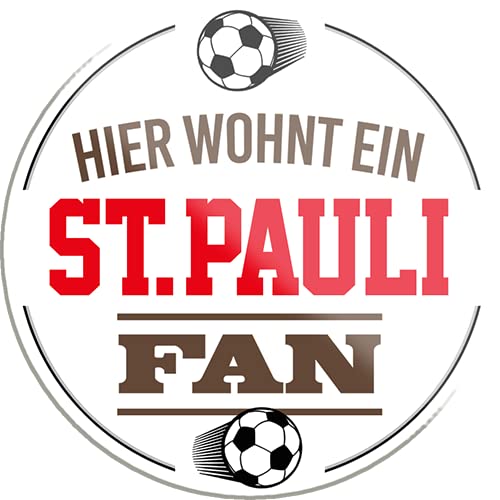 Magnet ''ST. Pauli Fan'' 8x8cm Kühlschrankmagnet Lustige Sprüche Feier Vintage Retro Geburtstag Deko Party Überraschung Fan Fußball Mannschaft Verein Bolzen von Generic