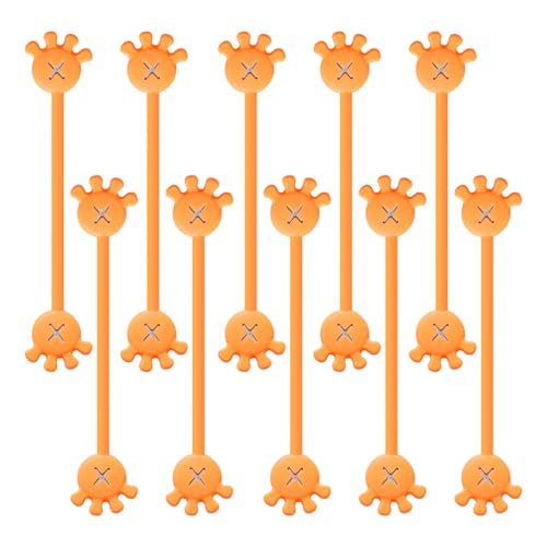 Magnetische Bänder – nützliches magnetisches Design | Kabel-Organizer aus Silikon in Handflächenform – Kabelmanagement, Lesezeichen, wiederverwendbare Bänder zum Bündeln und Organisieren von Generic