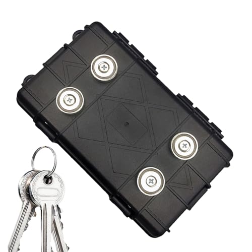 Magnetische Box für unter dem Auto – Outdoor unter dem Auto Schlüsselhalter – Tragbare Schlüsselbox mit Polsterung, leichter Schlüsselverstecker zum Verstecken eines Schlüssels im Freien Magnetische Box für unter dem Auto – Outdoor unter dem Auto Schlüsselhalter – Tragbare Schlüsselbox mit Polsterung, leichter Schlüsselverstecker zum Verstecken eines Schlüssels im Freien von Generic