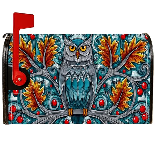 Magnetische Briefkastenabdeckung, Motiv: Eule, Herbstblätter, Beeren, Herbst, Blaugrün, Briefkasten-Abdeckung für Zuhause, Garten, Dekoration, 45,7 x 53,3 cm Magnetische Briefkastenabdeckung, Motiv: Eule, Herbstblätter, Beeren, Herbst, Blaugrün, Briefkasten-Abdeckung für Zuhause, Garten, Dekoration, 45,7 x 53,3 cm von Generic
