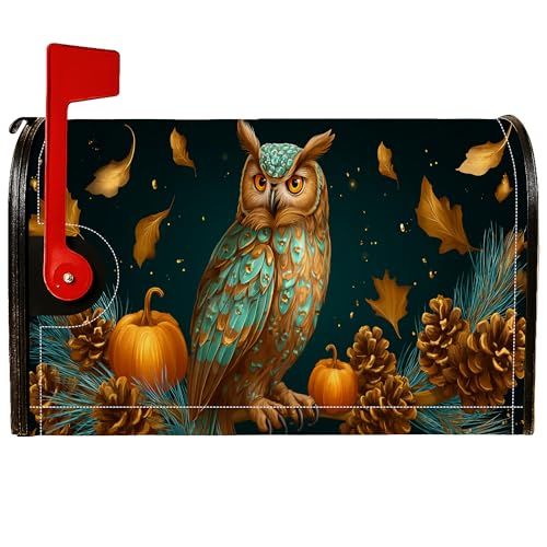 Magnetische Briefkastenabdeckungen, rustikal, ausgefallene Kürbis-Tannenzapfen, Herbstblaugrün, Briefkasten-Schutz für Haustür, Dekoration, 45,7 x 53,3 cm Magnetische Briefkastenabdeckungen, rustikal, ausgefallene Kürbis-Tannenzapfen, Herbstblaugrün, Briefkasten-Schutz für Haustür, Dekoration, 45,7 x 53,3 cm von Generic