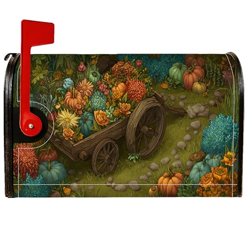 Magnetische Briefkastenabdeckungen, rustikaler Bauernhaus-Blumenwagen, Herbst-Orange, Briefkasten-Abdeckung für den Außenbereich, Garten, Hof, Dekoration, 45,7 x 53,3 cm Magnetische Briefkastenabdeckungen, rustikaler Bauernhaus-Blumenwagen, Herbst-Orange, Briefkasten-Abdeckung für den Außenbereich, Garten, Hof, Dekoration, 45,7 x 53,3 cm von Generic
