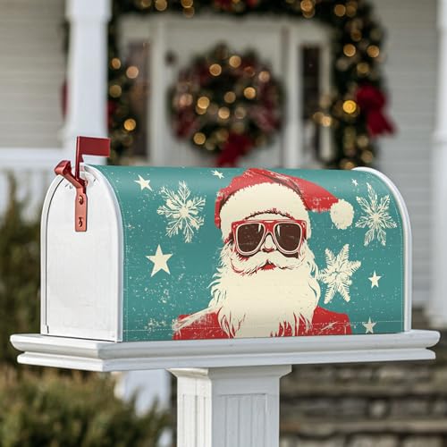 Magnetische Briefkastenabdeckungen, weihnachtliche Schneeflocke, Stern, Weihnachten, Türkis, Briefkasten-Schutz für den Außenbereich, Gartendekoration, 53,3 x 65,5 cm Magnetische Briefkastenabdeckungen, weihnachtliche Schneeflocke, Stern, Weihnachten, Türkis, Briefkasten-Schutz für den Außenbereich, Gartendekoration, 53,3 x 65,5 cm von Generic