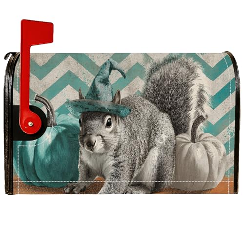 Magnetische Briefkastenabdeckungen für Halloween, rustikaler Kürbis, Hexenhut, Halloween, Türkis, Briefkasten-Wraps für Outdoor-Dekorationen, 53,3 x 64,9 cm Magnetische Briefkastenabdeckungen für Halloween, rustikaler Kürbis, Hexenhut, Halloween, Türkis, Briefkasten-Wraps für Outdoor-Dekorationen, 53,3 x 64,9 cm von Generic