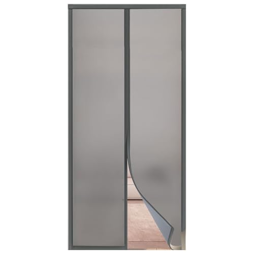 Magnetischer, wärmeisolierter Türvorhang, automatisch schließende Fliegengittertür für Küche, Schlafzimmer, Klimaanlagenraum, Isolierabdeckung zum Warmhalten im Winter(Gray,90x190cm) von Generic