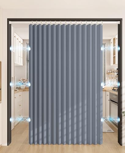 Magnetischer Türvorhang mit Teleskopstange, Raumteiler Vorhang für Wohnzimmer Schlafzimmer Badezimmer, Falttüren Innentüren Privatsphäre Kälteschutz Hitzeschutz Magnetischer Türvorhang mit Teleskopstange, Raumteiler Vorhang für Wohnzimmer Schlafzimmer Badezimmer, Falttüren Innentüren Privatsphäre Kälteschutz Hitzeschutz von Generic