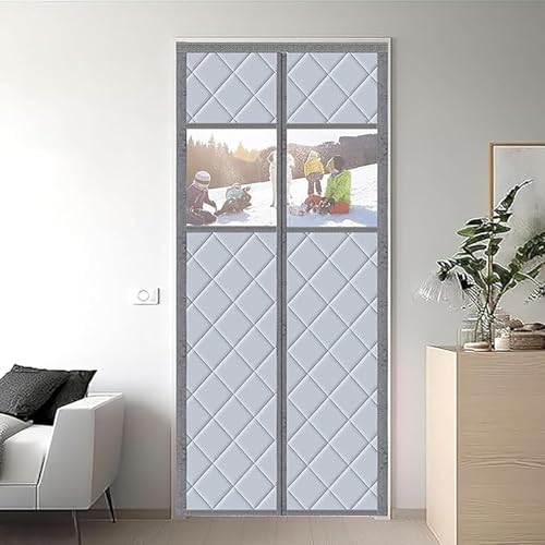 Magnetischer Wärmeschutzvorhang Mit Sichtbarem Fenster, Thermischer Türvorhang, Kälteschutz, Isolierter Vorhang, Kälteschutz, Wasserdicht, 110x220cm Magnetischer Wärmeschutzvorhang Mit Sichtbarem Fenster, Thermischer Türvorhang, Kälteschutz, Isolierter Vorhang, Kälteschutz, Wasserdicht, 110x220cm von Generic