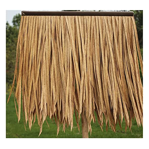 Man-Made Thatch Fake Grass Fliese Reed Palm Thatch Roll Simulation Thatch Fake Thatch Langlebige Simulation Thatch Fliese Dekoration Hütte Restaurant(Yellow b,2pcs) von Generic