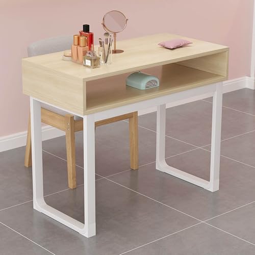 Manicure Table Station Nail Desk,Modern Professional Double Nail Tech with Storage Drawers,Wooden Nail Art Work，Artist Hand Nail for Spa Beauty Salon von Generic