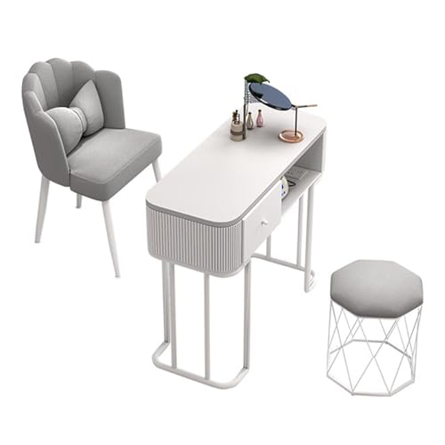 Manicure Table Station Professional Nail Technician Workart Desk with Drawer & Open Shelves,Modern Home Nail Storage Beauty Equipment Wooden Salon Spa Nail Desk,Glas Manicure Table Station Professional Nail Technician Workart Desk with Drawer & Open Shelves,Modern Home Nail Storage Beauty Equipment Wooden Salon Spa Nail Desk,Glas von Generic