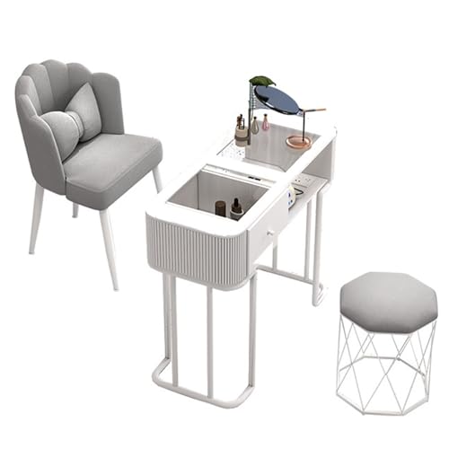 Manicure Table Station Professional Nail Technician Workart Desk with Drawer & Open Shelves,Modern Home Nail Storage Beauty Equipment Wooden Salon Spa Nail Desk,Glas Manicure Table Station Professional Nail Technician Workart Desk with Drawer & Open Shelves,Modern Home Nail Storage Beauty Equipment Wooden Salon Spa Nail Desk,Glas von Generic