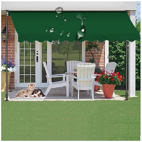 Manuell einziehbare Markise for den Außenbereich, Sonnenschutz for den Außenbereich, einziehbare Terrassenmarkise for den Außenbereich ohne Bohren, ideales Vordach for Fenster oder Türen(4,66.93x47in/ von Generic
