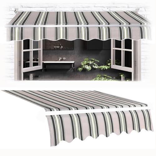 Markise Balkon Ersatz, Balkon Markise Ersatz, Garten Sonnenschutz Überdachung 280g Polyester Wasserdicht Leinwand(3.0x2.0m) von Generic