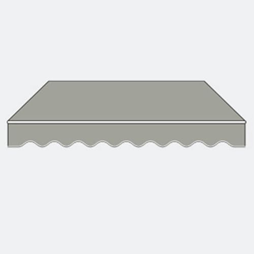 Markisen Ersatzstoff Markisenbespannung mit Volant Sonnenschutz Markisentuch Markiesenstoff für Hof, Deck, Balkon Wasserdicht Polyester mit PU-Beschichtung(Grey,5.0 x 2.0 m) von Generic