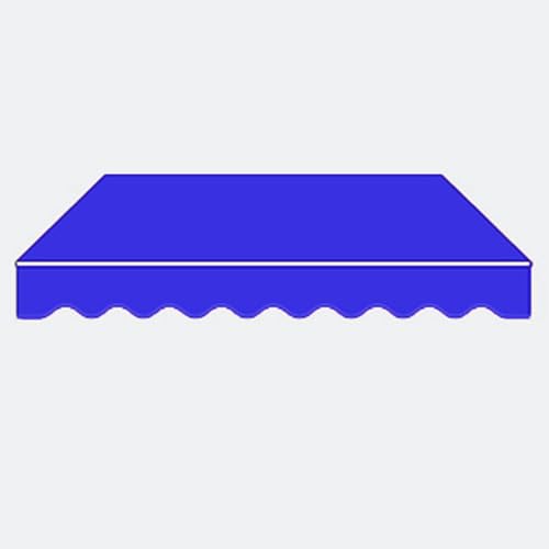 Markisen Ersatzstoff Markisenbespannung mit Volant Sonnenschutz Markisentuch Markiesenstoff für Hof, Deck, Balkon Wasserdicht Polyester mit PU-Beschichtung(Royal Blue,2.0 x 1.5 m) von Generic