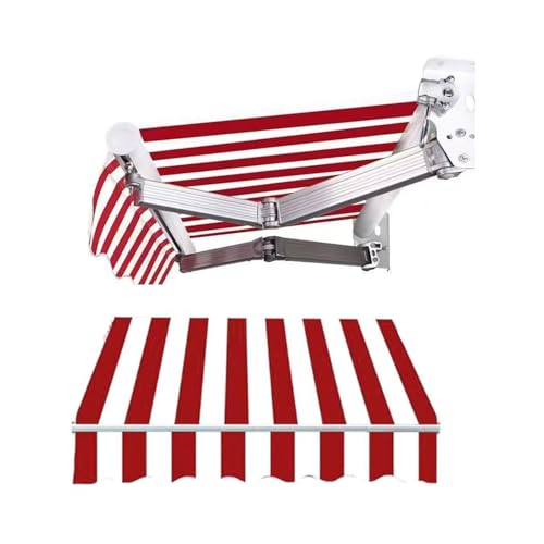 Markisen for die Terrasse, Segeltuch, SonneWasserdichter Markisenstoff-Ersatz,nschutzdach for den Außenbereich,für Hofdeck Balkon, ohne Rahmen(Red,10x8ft(3 * 2.4m)) von Generic
