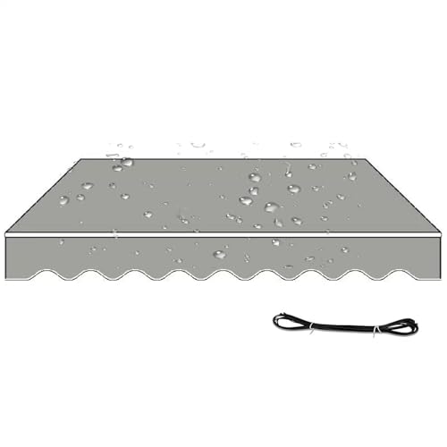 Markisenbespannung Canvas (ohne Rahmen) Markisen Ersatzstoff Markisenstoff Wechseln Wasserdicht Ersatztuch(Gray,8x5ft/250x150cm) von Generic