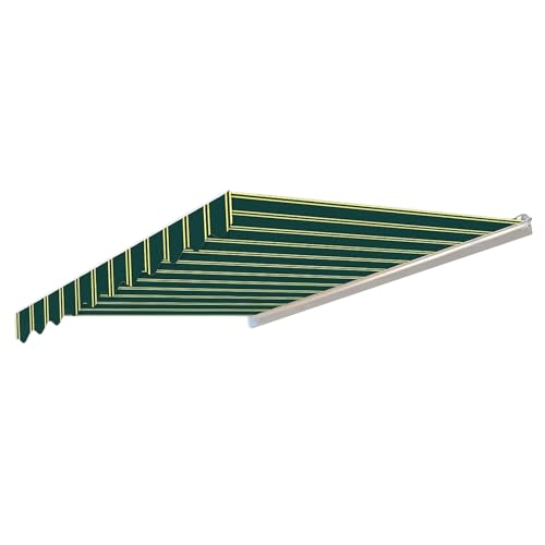 Markisenbespannung Ersatz Markisenstoff Für Balkon, Sonnenschutz Markise Ersatzstoff mit Volant, 280g Polyester Wasserdicht Ersatz for Terrassenmarkisenstoff(14x10ft) von Generic