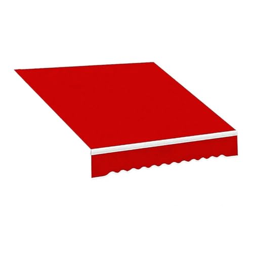 Markisenbespannung Markisenstoff wasserabweisend Sonnenschutz Markisentuch für Hof, Deck, Balkon 3.5x2m 4x3.0m(Red,19x10ft/5.8x3.0m) von Generic