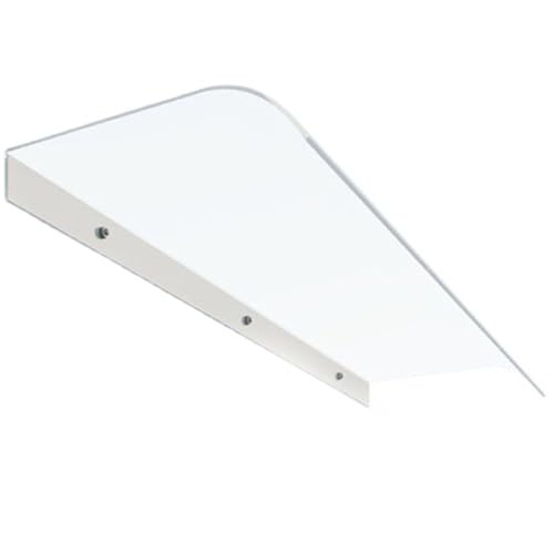 Markisendach UV-Regen-Und Schneeschutz für Haustür Veranda-Terrassendach, Regenschutz Dicke Durchsichtige Abdeckung Markisen-Polycarbonatplatte(15.7"x15.7"(40x40cm)) von Generic