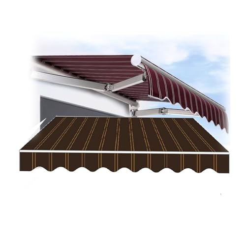 Markisenstoff-Ersatz ，Wasserdichtes gestreiftes Sonnenschutztuch ，Benutzerdefinierte Größen/Farben ，Terrassenüberdachung (ohne Rahmen, nur Stoff)(13x11.5ft(4 * 3.5m)) von Generic