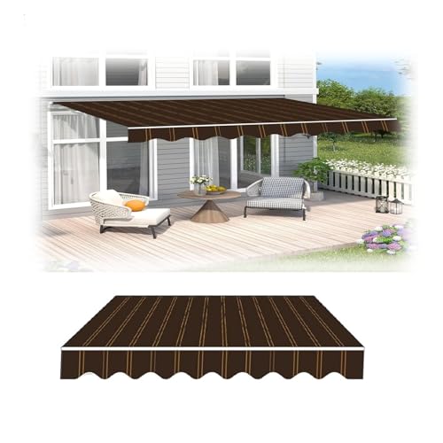 Markisenstoffersatz for Ladenterrasse,Wasserdichte Ersatzplane ，Sondergrößen, einziehbare Markisenabdeckung (nur Stoff)(16x9.8ft(5 * 3m)) von Generic