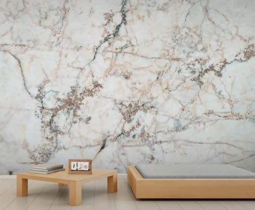 Marmor Wandbild Abstrakt Weiß Grau Braun Marmor Wandtapete Elegante Tapete Moderne Tapete für Mädchen Schlafzimmer Wandbilder Wohnzimmer Gemälde Poster 350 X 256 cm Marmor Wandbild Abstrakt Weiß Grau Braun Marmor Wandtapete Elegante Tapete Moderne Tapete für Mädchen Schlafzimmer Wandbilder Wohnzimmer Gemälde Poster 350 X 256 cm von Generic